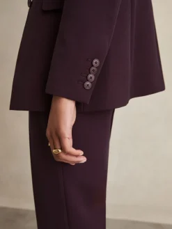 - Gabi maatsnit-kostuumblazer met enkele knoopsluiting*Reiss Hot