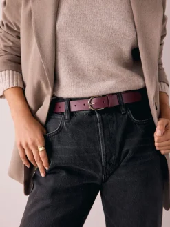 Paarsrood - Standaard leren riem*Next Online