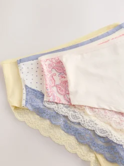 Paisley - Katoenen kanten slipjes 4 stuks*Next Clearance