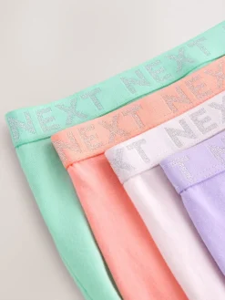 Pastel - 4 Katoenen slipjes met logotailleband*Next Sale