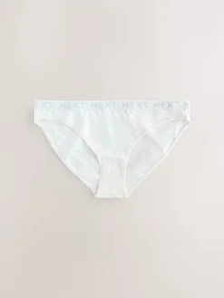 Pastel - 4 Katoenen slipjes met logotailleband*Next Clearance