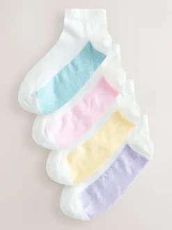 Pastel Marl - 4 Paar sneakersokken met voetbed*Next Outlet