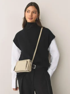 - Double Zip Cross-Body Faux Suede Bag*Next Discount