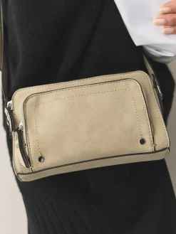 - Double Zip Cross-Body Faux Suede Bag*Next Discount