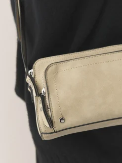 - Double Zip Cross-Body Faux Suede Bag*Next Discount