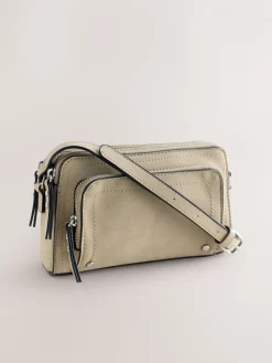 - Double Zip Cross-Body Faux Suede Bag*Next Discount