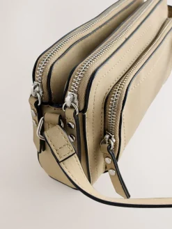 - Double Zip Cross-Body Faux Suede Bag*Next Discount