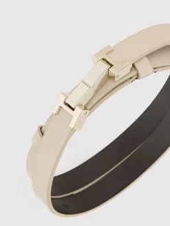 - - Leren Hayley riem met vierkant scharnier*Reiss Hot