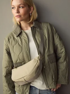 Pastelgeel - Stoffen schoudertas*Next Online