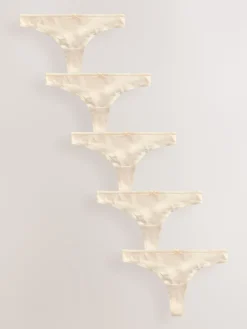 Pastelroze nude - Set van 5 slips met hoog katoengehalte*Next Sale
