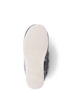 - Grijze gebloemde pantoffels van imitatiebont*Pavers