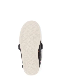 grijze pantoffels met klittenbandsluiting*Pavers Best