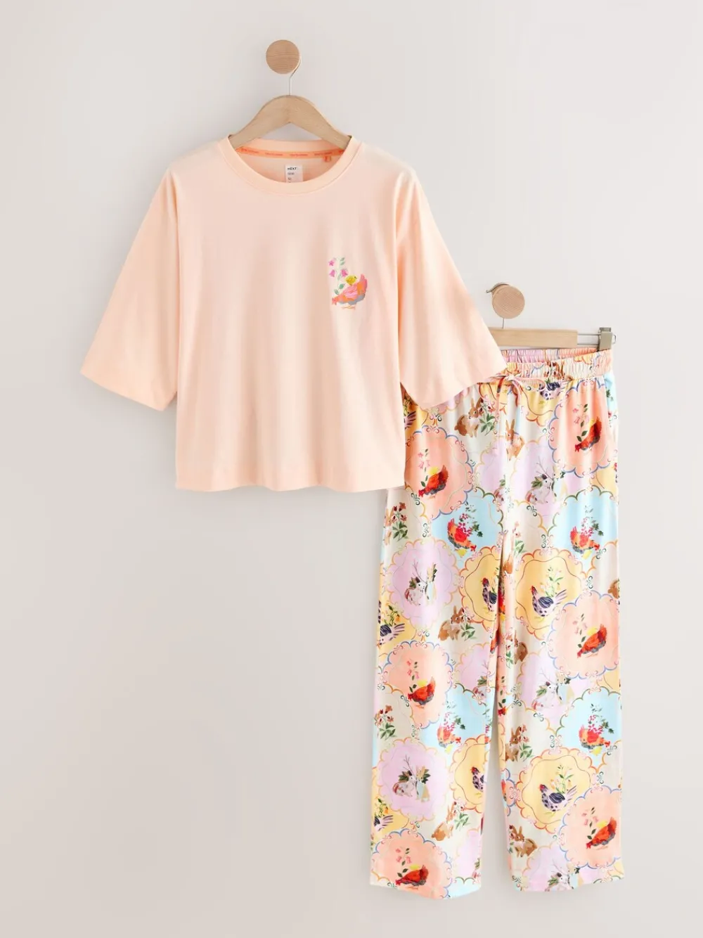 Peach Pink Hen - Tricot pyjama met korte mouwen*Next Best