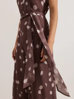 Maxine chiffon jumpsuit met stippen*Phase Eight Clearance