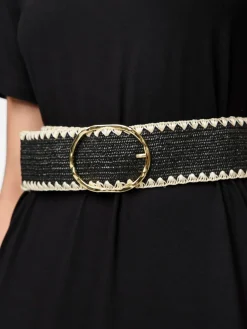 Raffia Woven Waist Belt*PIECES Sale