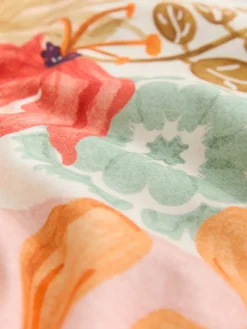 Pink Floral Patch Print - Square Neck Wide Leg Jersey Jumpsuit*Next New