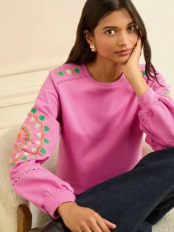 - Embroidered Sweatshirt*Love & Roses Clearance