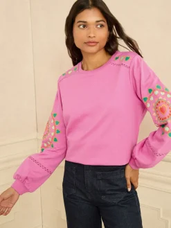 - Embroidered Sweatshirt*Love & Roses Clearance