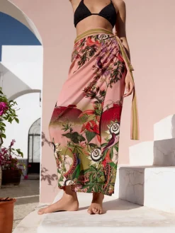 Pink Scenic Floral - Kew Collection Maxi Sarong*Next New