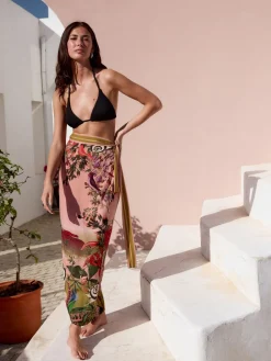 Pink Scenic Floral - Kew Collection Maxi Sarong*Next New