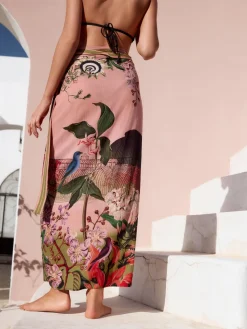 Pink Scenic Floral - Kew Collection Maxi Sarong*Next New