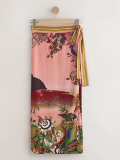 Pink Scenic Floral - Kew Collection Maxi Sarong*Next New