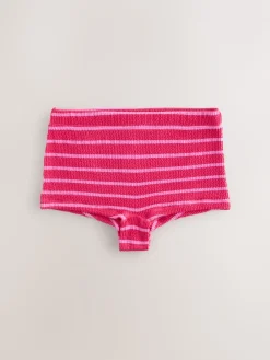Pink/Red Stripe Crinkle - Swim Shorts Bikini Bottoms*Next Sale