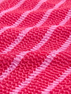 Pink/Red Stripe Crinkle - Swim Shorts Bikini Bottoms*Next Sale