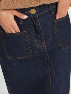 100% katoenen midirok met opgestikte zakken*PixieGirl Petite New