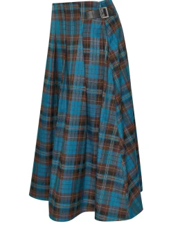 geruite Midi rok met gesp*PixieGirl Petite Hot