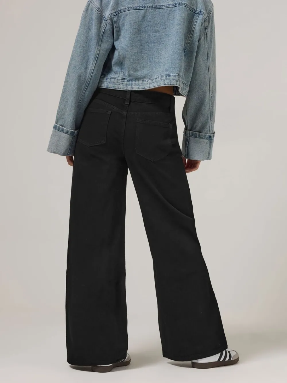 jeans met wijde pijpen van 100% katoen*PixieGirl Petite Sale