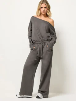 Sweat Wide Leg Jumpsuit*PixieGirl Petite Discount
