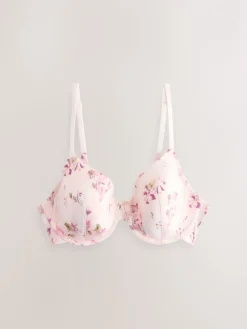 Plum Paars/Bloemenprint - A-E Afvlakkende Ultimate Comfort Beha's 2 Verpakking*Next Online