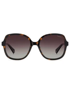 Brown Square Sunglasses With Jewel Embellishment*Polaroid Online