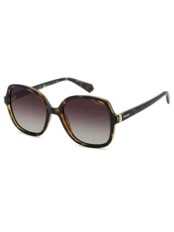 Brown Square Sunglasses With Jewel Embellishment*Polaroid Online