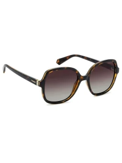 Brown Square Sunglasses With Jewel Embellishment*Polaroid Online