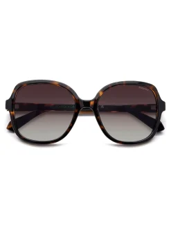 Brown Square Sunglasses With Jewel Embellishment*Polaroid Online