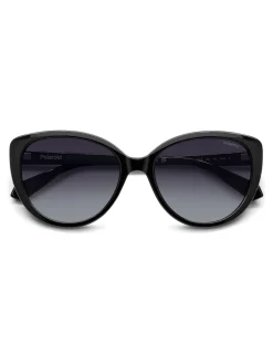 Cat Eye Black Sunglasses With Jewel Embellishment*Polaroid Outlet