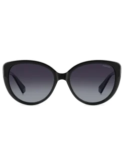 Cat Eye Black Sunglasses With Jewel Embellishment*Polaroid Outlet
