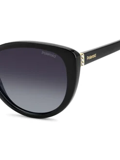 Cat Eye Black Sunglasses With Jewel Embellishment*Polaroid Outlet