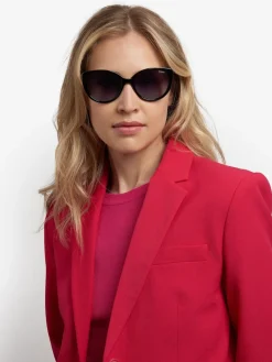 Cat Eye Black Sunglasses With Jewel Embellishment*Polaroid Outlet