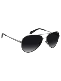 Monochrome Pilot Black Sunglasses*Polaroid Outlet