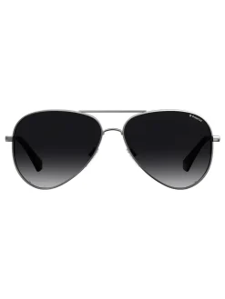 Monochrome Pilot Black Sunglasses*Polaroid Outlet