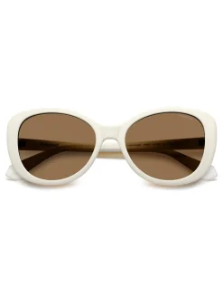 4154/s/x witte zonnebril met vlinderprint*Polaroid Online