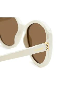 4154/s/x witte zonnebril met vlinderprint*Polaroid Online