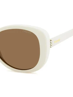 4154/s/x witte zonnebril met vlinderprint*Polaroid Online