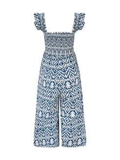 Frill Detail Slub Crop Leg Jumpsuit*Pour Moi Hot