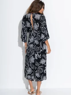 Geweven strandjumpsuit met kreukeltextuur en O-ring*Pour Moi Outlet