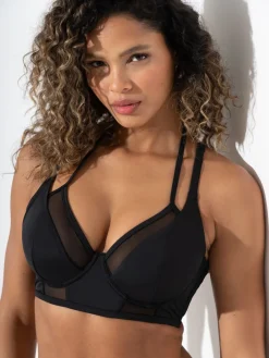 Sydney Underwired Mesh Longline Double Strap Bikini Top*Pour Moi Outlet