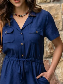 Textured Woven Utility Playsuit*Pour Moi Online